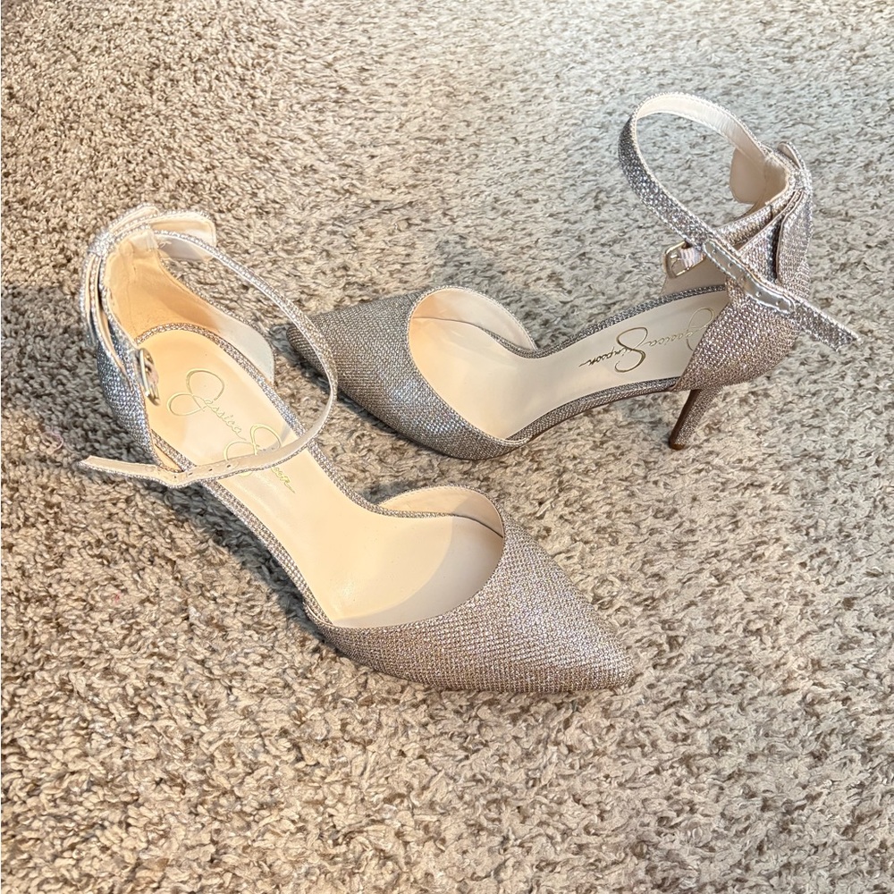 Elegant Silver Women's Heels